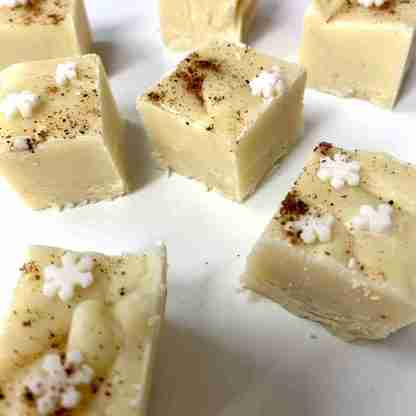 Eggnog Limited Edition Christmas Fudge Close Up